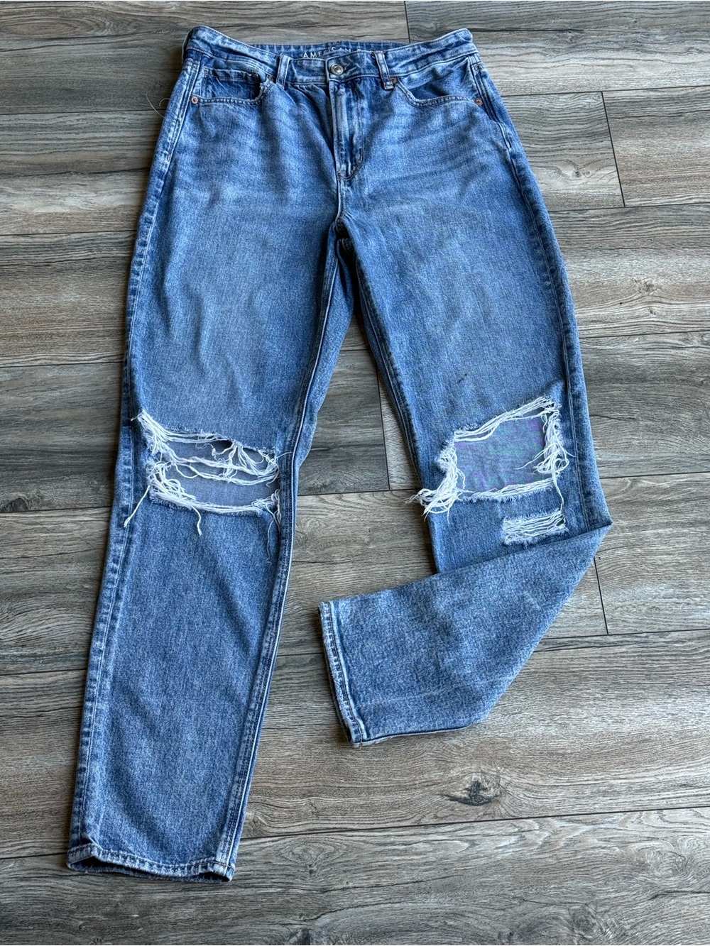 American Eagle Light Blue Ripped Jeans